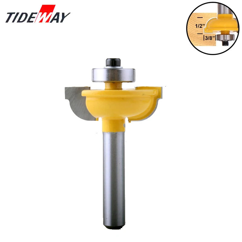 Tideway 8mm Shank Round Over Beading Edging Router Bit Tenon Cutter for Woodworking Tools | Инструменты