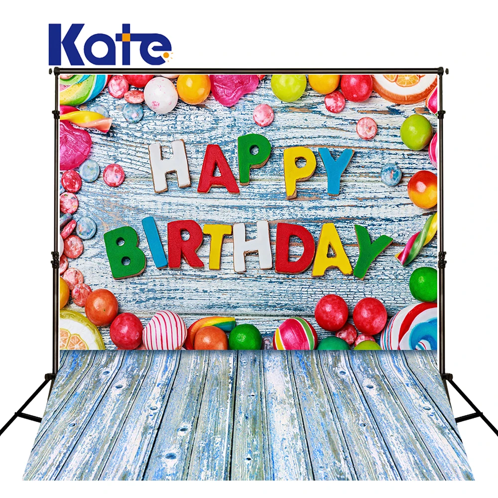 

5X7FT Kate Children Birthday Photography Backdrops Wooden Wall Backgrounds for Photo Studio Candy Baby Shower Backdrop