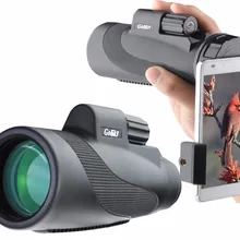 12X50 высокая мощность Призма Монокуляр и быстрый адаптер для смартфона комплект-водонепроницаемый противотуманные ударопрочный оптический прицел