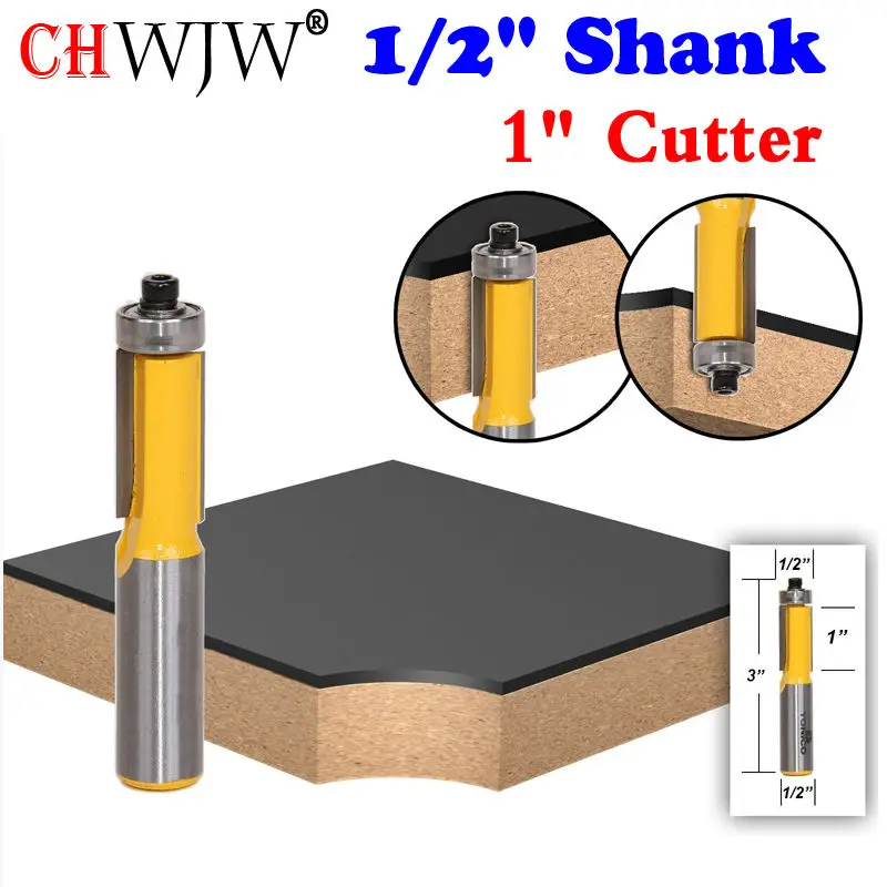 

1Pc Flush Trim Router Bit End Bearing For Woodworking Cutting Tool