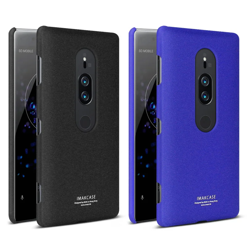 

IMAK sFor Sony Xperia XZ2 Premium Case Matte PC Cowboy Series Back Cover Case For Sony XZ2 Premium +Ring Holder