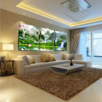 

Canvas Painting Pictures Modular Decorative On The Wall For Living Room Art Sofa Backdrop Modern Pictures Landscape No Frame