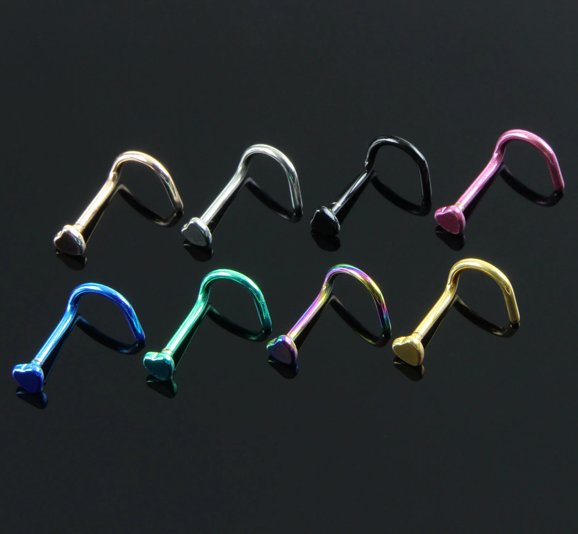 Factory direct bent nose nose nail nail shaped nose studs stainless