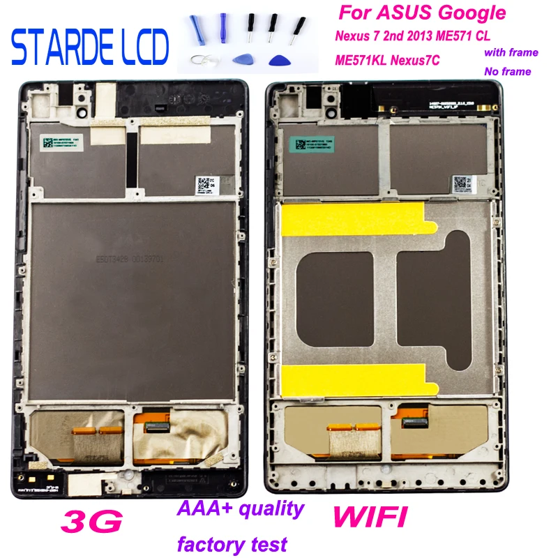 Goede LCD Display Digitizer Voor ASUS Google Nexus 7 2nd 2013 ME571 ME571KL ME571K K008 ME572CL ME572 Nexus7C LCD Montage met frame