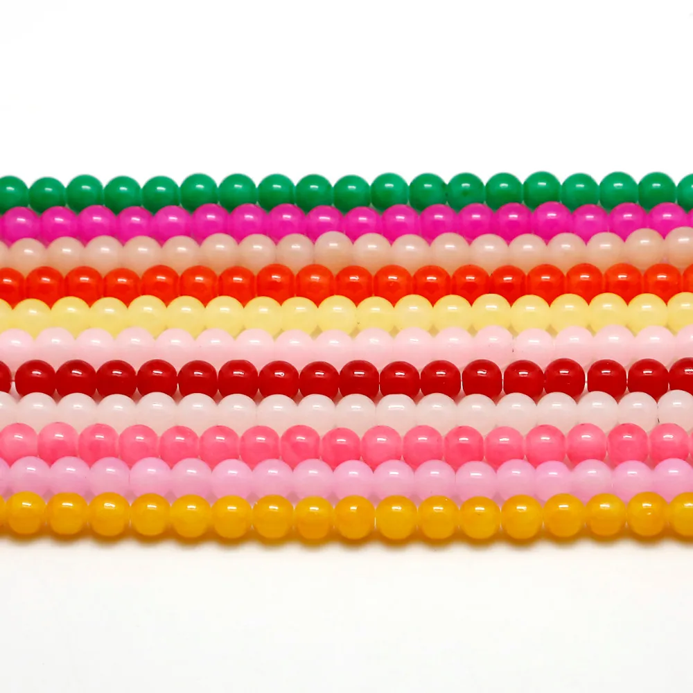 

Mixed Colors 4 6 8 10mm 15.5" Round Crystal Glass Beads Loose Spacer Beads for Jewelry Making