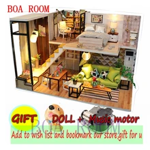 Кукольный дом CASA DE BONECA миниатюрный M030 игрушка-головоломка модель деревянный кукольный домик с мебелью подарки наслаждаться Романтический Европа Poppenhuis