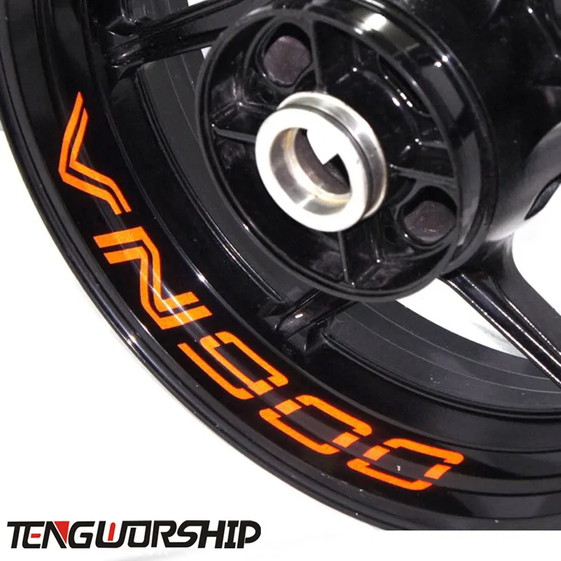 

Teng Worship 8 X CUSTOM INNER RIM DECALS WHEEL Reflective STICKERS STRIPES FIT KAWASAKI Vulcan 900 VN900 VN 900