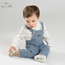 DBM10106-2 dave bella, весенний Комбинезон для мальчика, комбинезоны с принтом собак, Одежда для младенцев, милый комбинезон для малышей