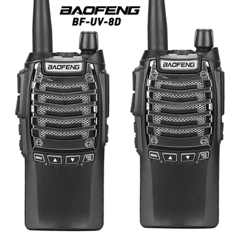 

2pcs/lot New BaoFeng UV-8D Walkie Talkie Hand Free 8W Portable UHF 400~480MHZ Dual PTT Radio Two-Way Single Band Interphone KY