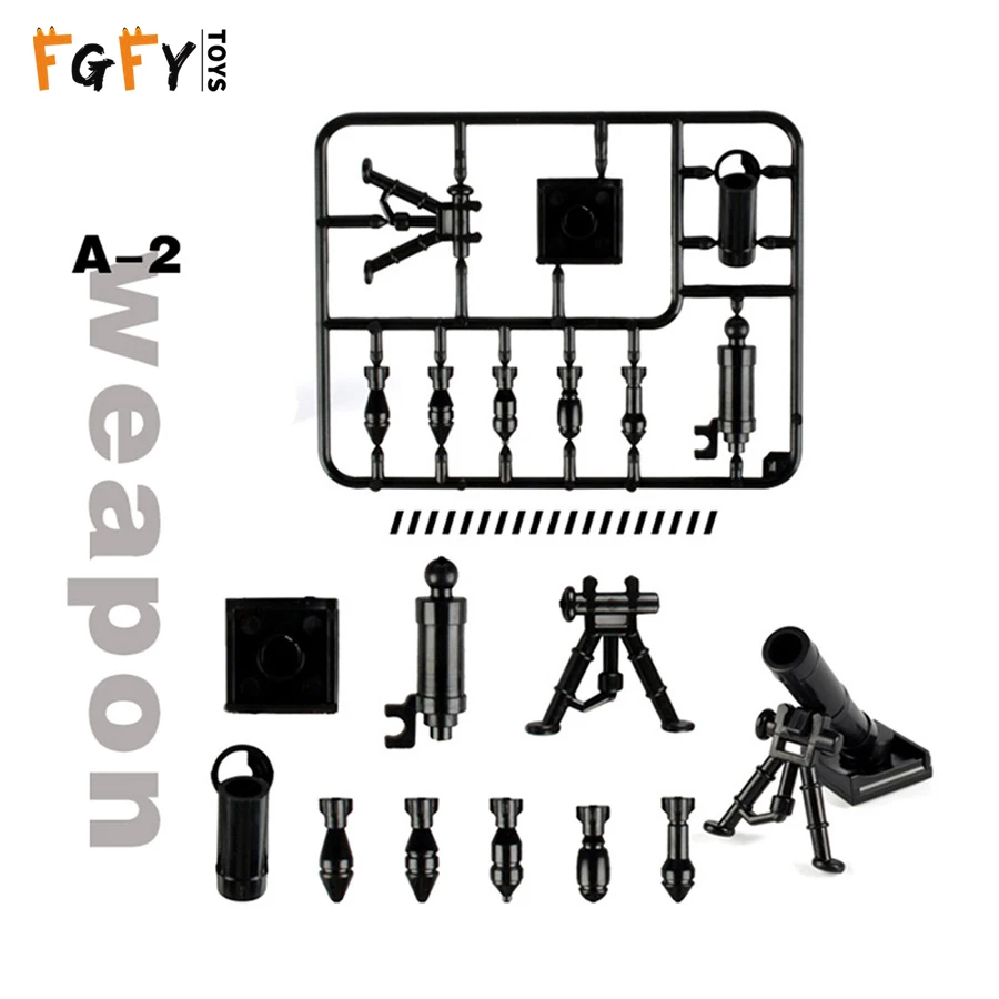 50-100Pcs Gun Weapons Arms Military Series Police Army Soldiers Building Blocks Compatible LegoING Weapon Pack Toy Figures Knife