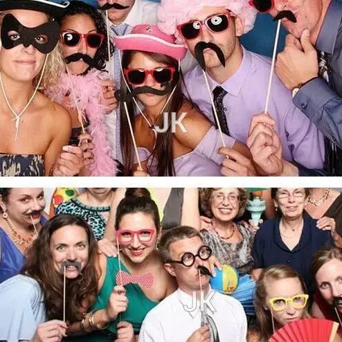 Фото стенд Усы на палочке очки для глаз губы набор из 44 на палочке маска смешная свадебная фотография