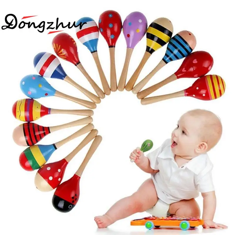 Dongzhur деревянные игрушки для детей детские погремушки песочный молоток музыкальные игрушки инструмент случайный цвет YKJ3738