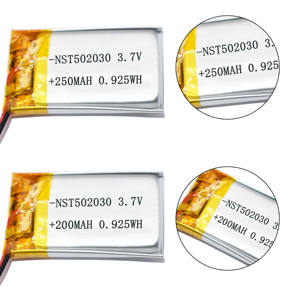 Аккумуляторная батарея 200/250mAh 502030 3,7 V Высокая емкость универсальный 502030 Аккумулятор для MP3 MP4 Динамик для игрушек тахограф POS