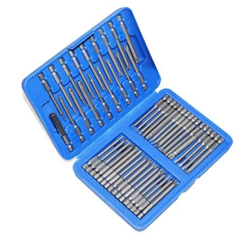 

50PC Quick Release Screwdriver Bit Holder Extra Long Bit Set 75mm Long Cr-V Security Bit Set Torx Hex Pozidrive1