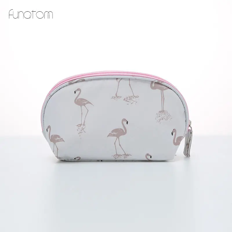 

Women's Flamingo Series Cosmetic Bag Lady Cute Mini Make up Pouch Vanity Cases Travel Organizer Beauty Toiletry Kit Accessories
