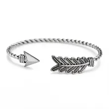 2018 New Hot Bohemian Ethnic Bangles Charming Cuff Bracelets Arrow Arm Cuff Bracelet Armband Indian Jewelry for women men gift charming solid color heart cuff bracelet for women