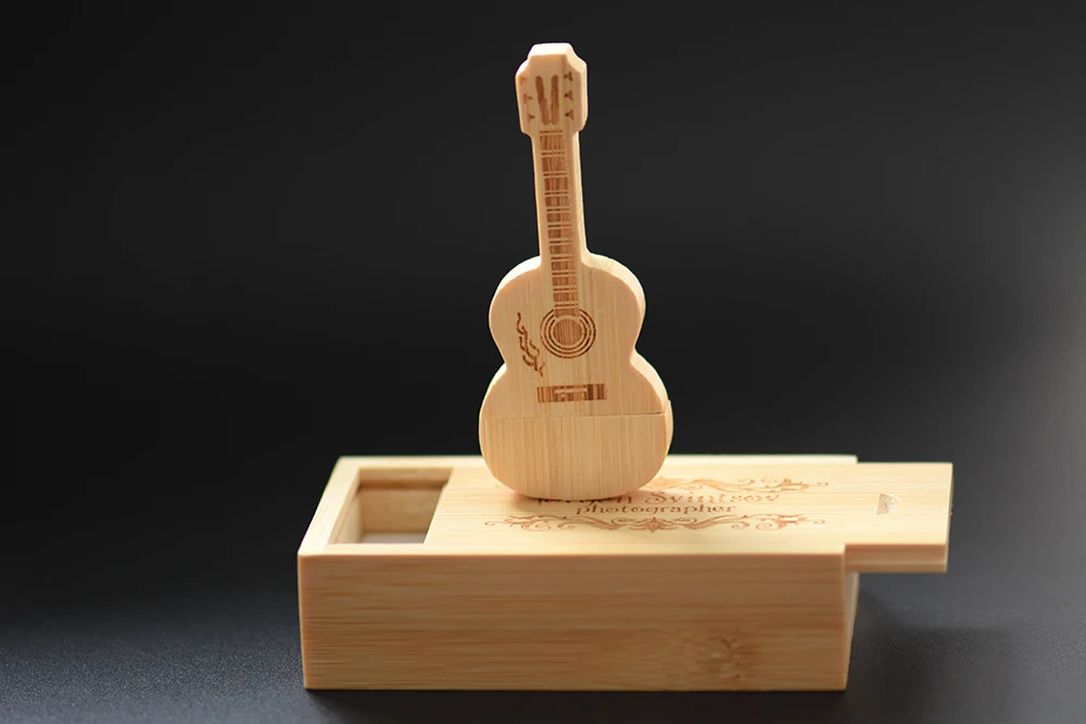 JASTER деревянный usb+ коробка(более 10 шт бесплатный логотип) гитара USB 2,0 Внешний накопитель Флешка 4 ГБ 8 ГБ 16 ГБ 32 ГБ 64 ГБ