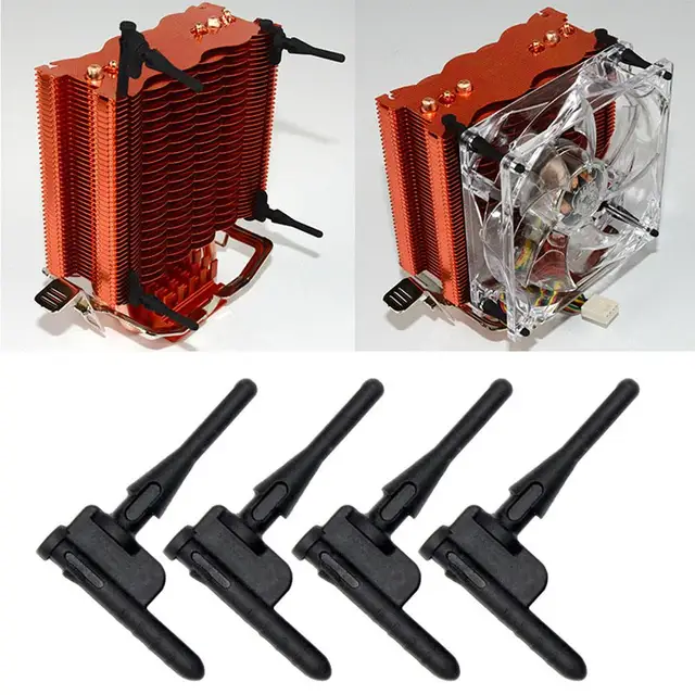 4Pcs Silicone Rubber PC CPU Case Fan Mounting Screws Pins Noise