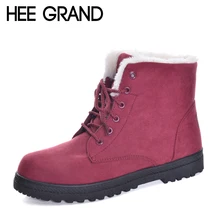 HEE GRAND New Arrival British Style Women Snow Boots Fashion Winter Warm Shoes Lace-up Women Winter Boots size 35-44 XWX6171 цена HEE GRAND New Arrival British Style Women Snow Boots Fashion Winter Warm Shoes Lace-up Women Winter Boots size 35-44 XWX6171 цены онлайн