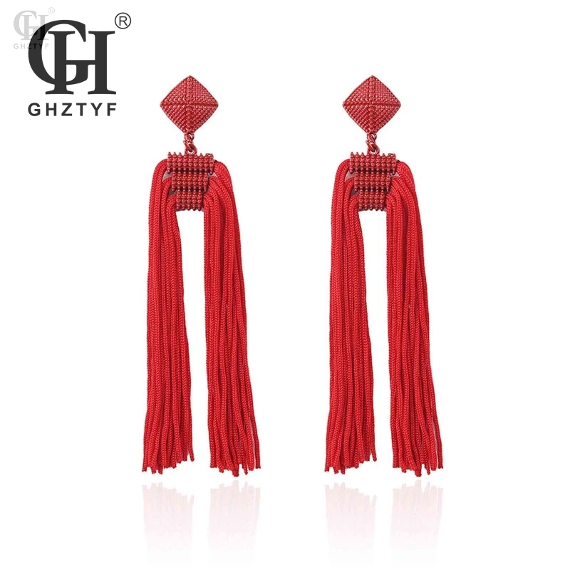 

Boho Long Tassel Earrings For Women Fashion Jewelry Pendientes Mujer Moda 2018 Bohemian Vintage Dangle Earring Jewellery Aretes