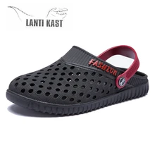 Мужская водонепроницаемая обувь; сандалии; летние шлепанцы; Сабо; спортивная обувь; модные пляжные сандалии; повседневная обувь на плоской подошве без застежки; повседневные шлепанцы