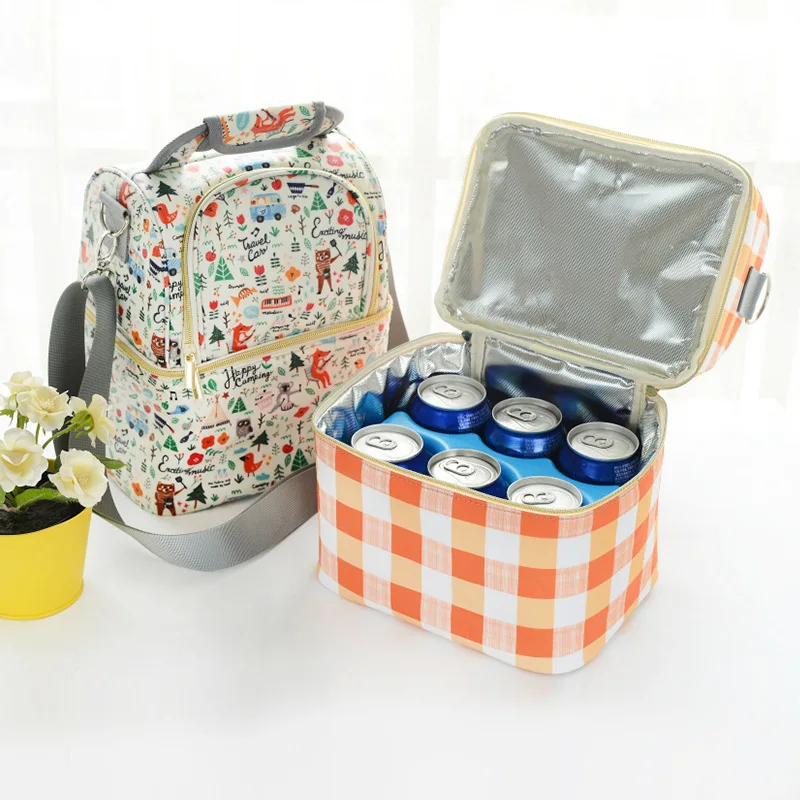 Baby Insulation Breast Milk Bags Fox Double Layer Waterproof Mummy Feeding Milk Food Fruit Storage Shoulder Bag Warm Tote BB5108 (20)