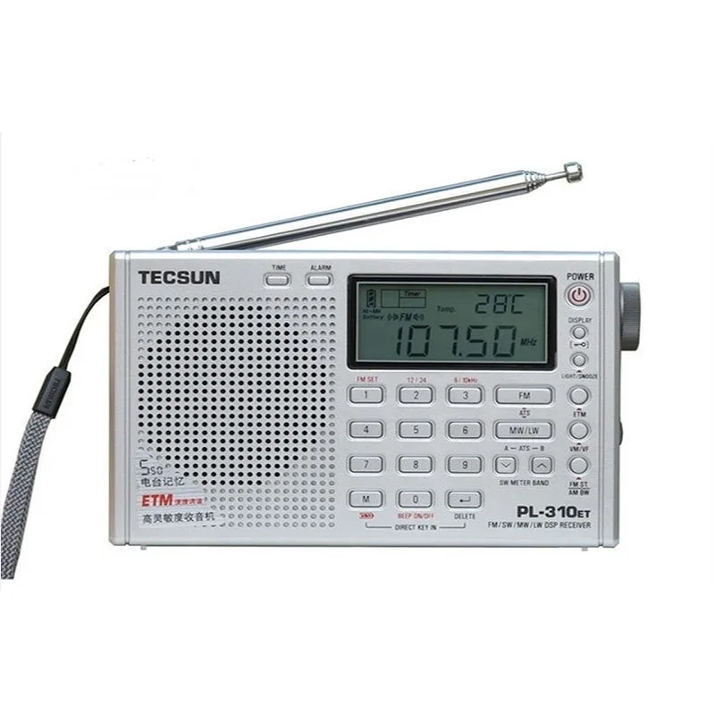 TECSUN PL-310ET полный диапазон цифровой демодуляции стерео радио DSP приемник