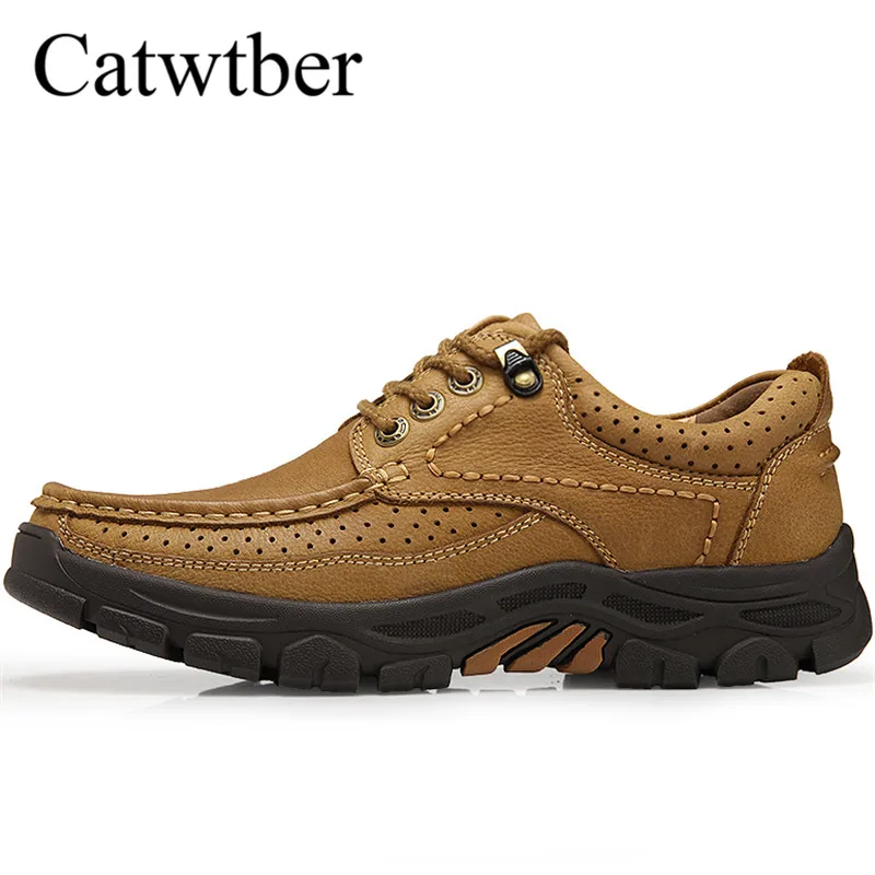 

Catwtber Men Shoes Cow Leather Moccasin Loafers Tenis Masculino Adulto Handmade Slip On Flats Boat Shoes Male Footwear Hombre