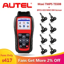 Autel MaxiTPMS TS508+ 433 МГц XM сенсор OBD2 TPMS программист автомобильный диагностический инструмент сканер Scania контроль давления в шинах TS508K