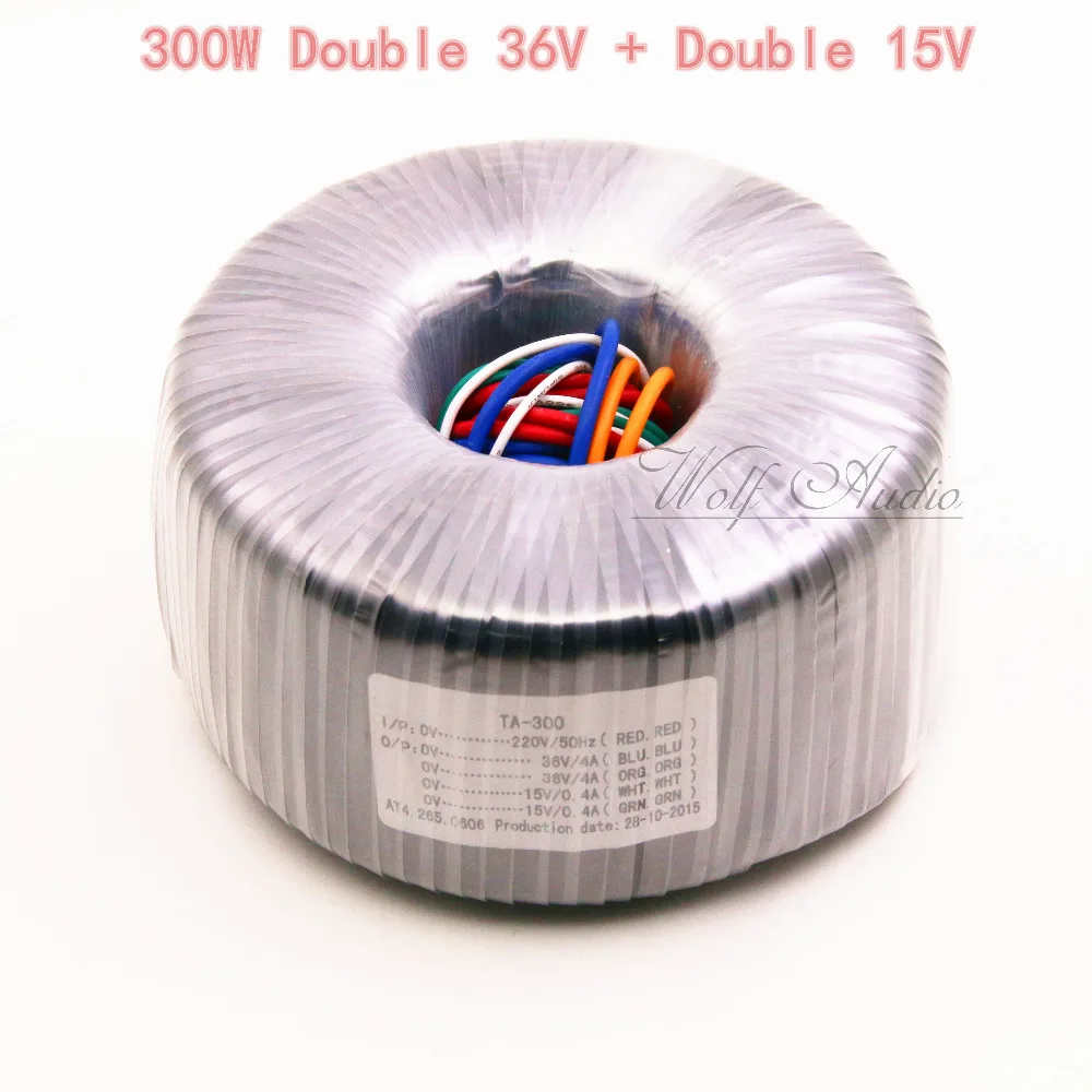 

300W Toroid Transformer For Preamp /Amplifier Primary:220V Secondary:36V*2+15V*2 Power Transformers