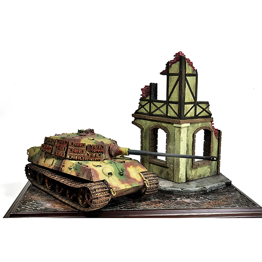 Модель военного здания в масштабе 1/35 строительные модели руин деревянные из