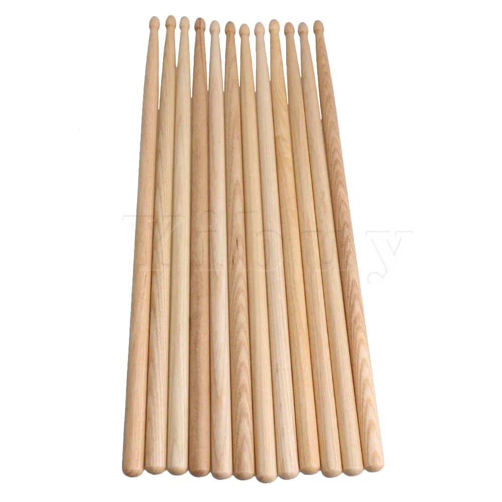 

Yibuy 6 Pair Music Band Maple Wood Drum Sticks Drumsticks