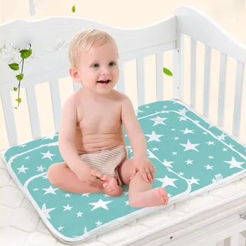 

1pcs Baby Nappy Changing Pad Cotton Breathable Diapers Wet Cartoon Baby Waterproof Mattress Bed Sheet Infant Change Mat Cover