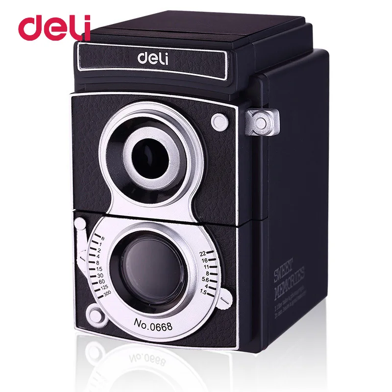 

Deli Vintage Camera Mechanical Pencil Sharpener School & Office Creative Manual Pen Sharpeners Gift For Kids