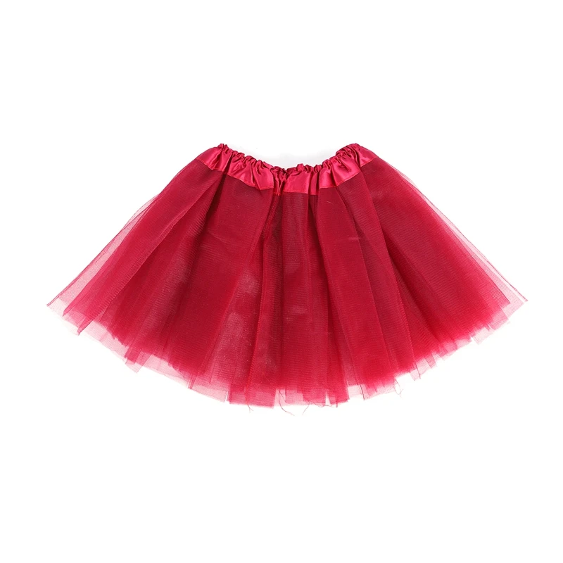 

Tulle Skirt Girls, Underskirt Tulle Skirt Petticoat Short Skirt (Jujube Red)