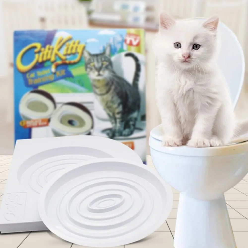Lovinland Cat Toilet Training Seat Tray for Cats Pet Cat Litter Box Pet Toilet Training Seat Cleaning Lavatory Cat Supplies