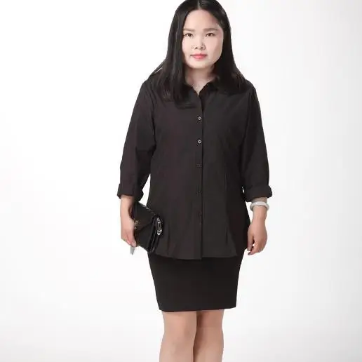 

Fashion Women Blouse 2019 Winter Autumn XL-10XL Women Office Wear White Blouses Long Sleeve Elegant Slim Tunic Blusas Shirt M699