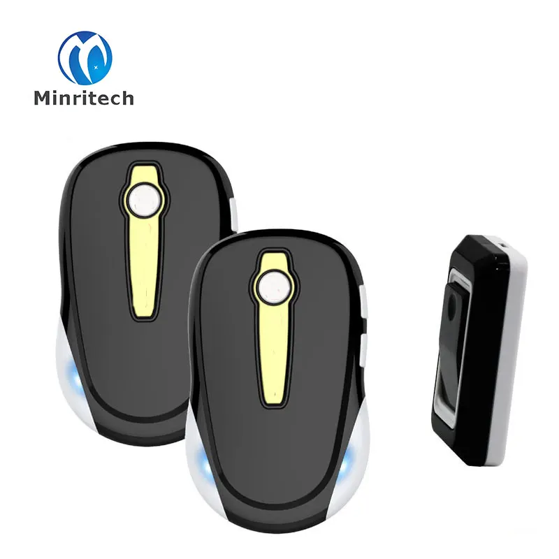

New Smart Home Wireless Doorbell Adjustable Sound Volume 1 Outdoor Transmitter + 2 Indoor Receiver Door Bell EU/US/UK/AU Plug