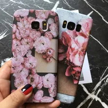 

Luminous Retro Pink Flowers Phone Case For iPhone XS XR XS Max 6 6S 7 8 Plus Back Cover For Samsung Galaxy S7 edge S8 S9 Note8