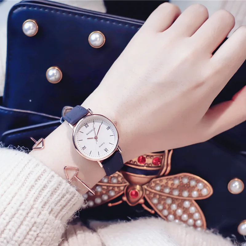 

2019 Women Casual Quartz Watches Leather Band Watch Ladies Wrist Watch Valentine Gift Crystal Stainless Steel Clock