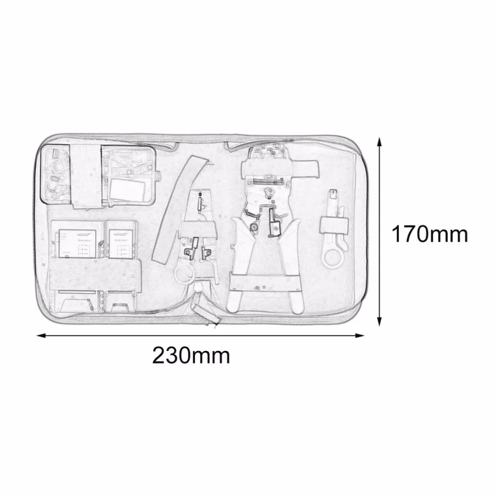 NF-1206, Профессиональный сетевой набор инструментов для ремонта компьютера, тестер кабеля Lan, NF-468 инструмент для зачистки проводов