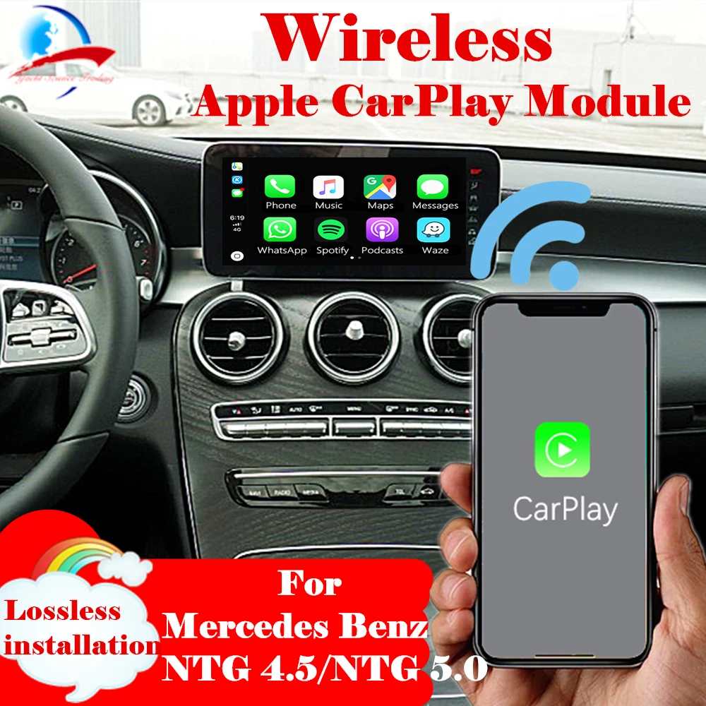 

Wireless Apple CarPlay Android Auto Box Module for All Mercedes Benz NTG4.5 /NTG 5.0 System W204 W205 W212 W176 W246 W253 class