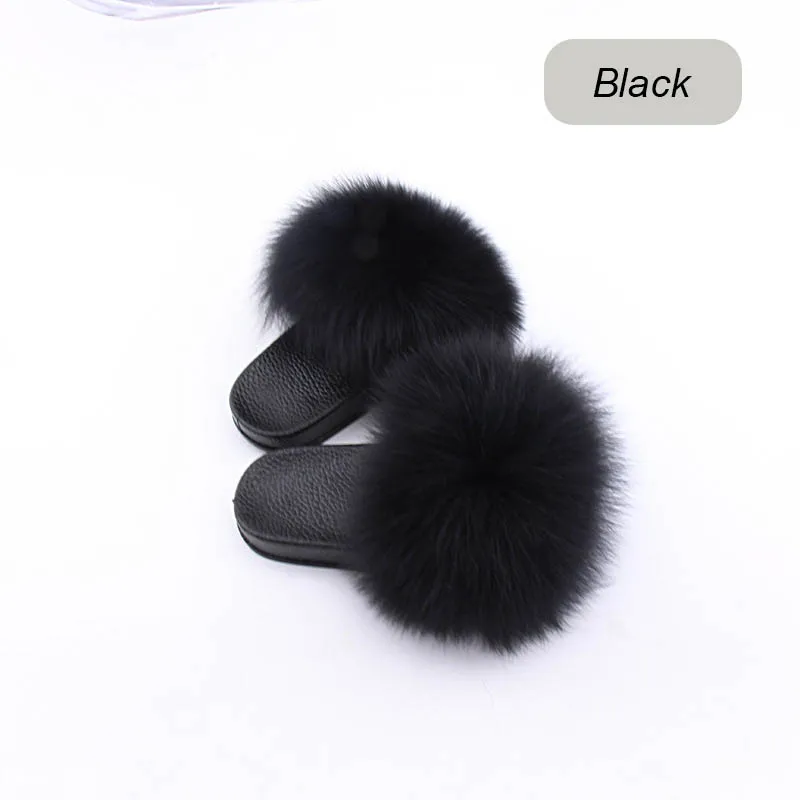 children slippers fox fur (4)