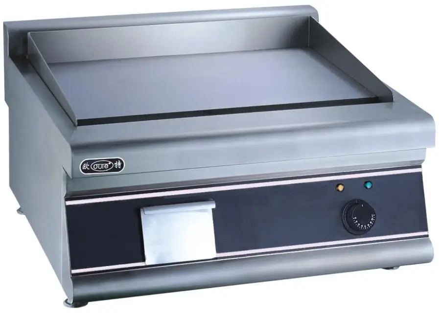 Высококачественная ресторанная столешница из нержавеющей стали, плоская электрическая сковорода 220 В, оборудование для жарки, питание от поставщика