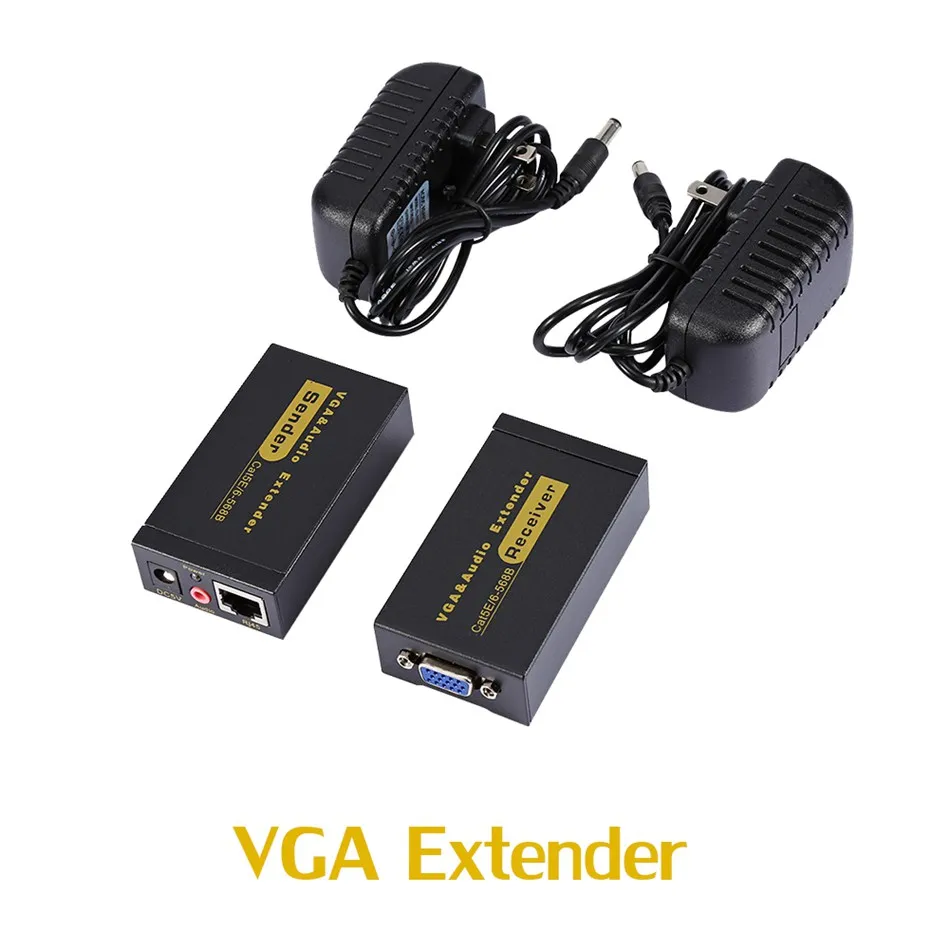 1080P VGA Extender Female To Lan CAT5e/6 RJ45 Female Adapter