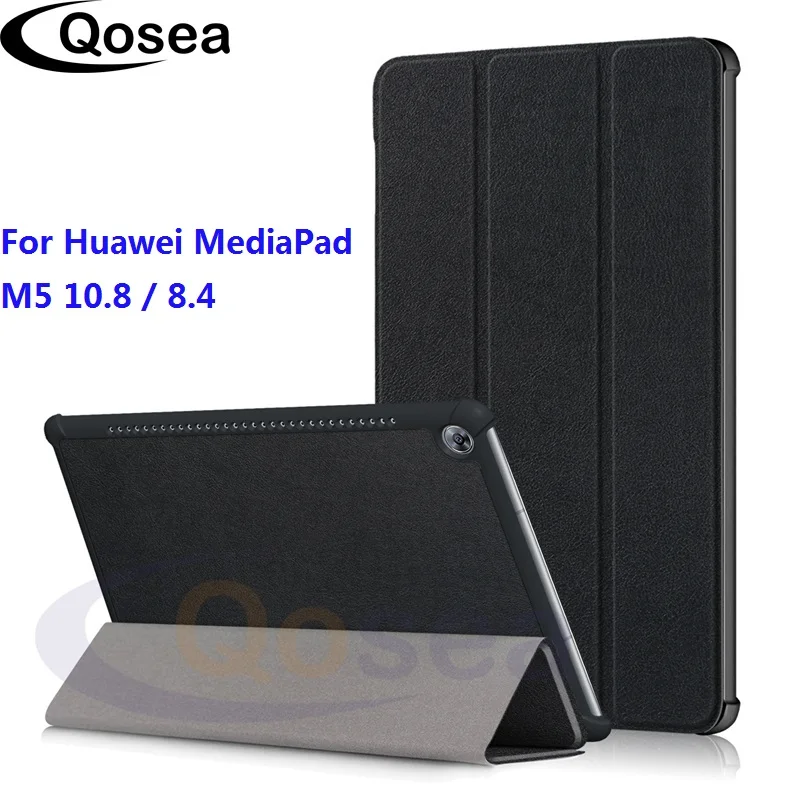 Чехол подставка Qosea для Huawei MediaPad M5 10 8 Роскошный чехол из ПУ кожи с откидной