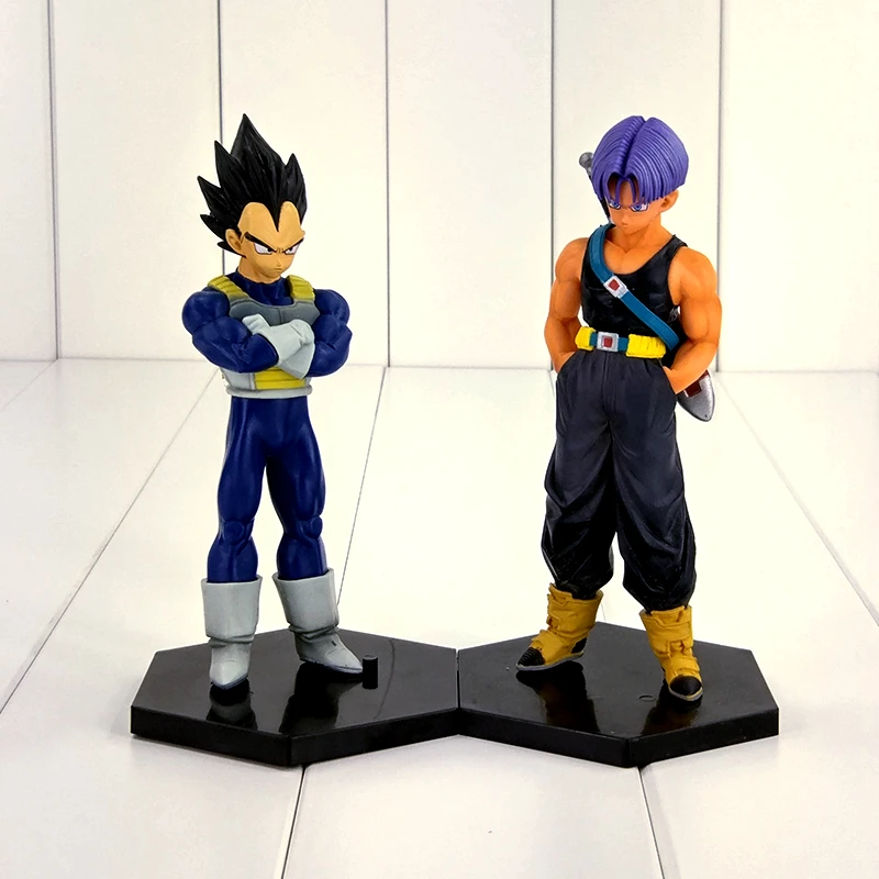 

15cm Anime Dragon Ball Z Vegeta Trunks Figure Toy Father and Son DBZ Model Doll for Children