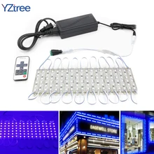 Синий суперяркий SMD 5054 светодиодный модуль 6 светодиодный s DC12V Водонепроницаемый магазин оконные светильники светодиодный рекламный модуль свет лампы