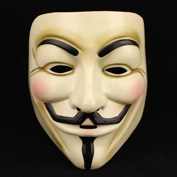 5 шт Горячая вечерние маски V для вендетты маска аноним Guy Fawkes маскарадный аксессуар для костюма для взрослых косплей маски для вечеринки - Цвет: Цвет: желтый