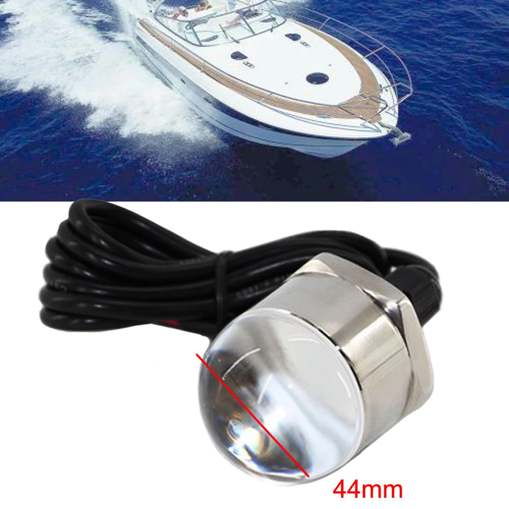JEAZEA, синий, 12 В, подводный рыболовный светильник из нержавеющей стали, светильник для лодки, ночной водный ландшафтный светильник, аксессуары для морской лодки